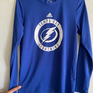 Adidas Tampa Bay Lightning Blue Long Sleeve Shirt